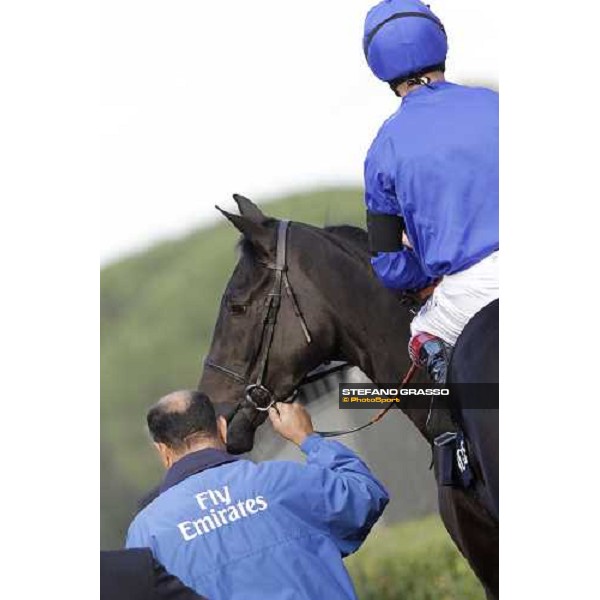 Frankie Dettori on Modeyra walking towards the start of the Premio Lydia Tesio Longines Rome, 23rd oct. 2011 ph.Stefano Grasso