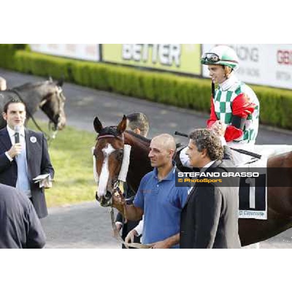 the winning connection of Premio Ubaldo Pandolfi won by Umberto Rispoli on Star Kodiak Rome, 23rd oct. 2011 ph.Stefano Grasso