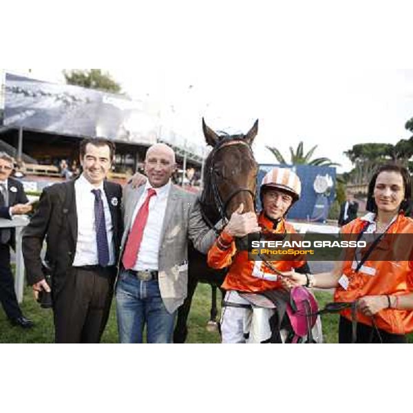 the winning connection of Premio Conte Felice Scheibler won by Mario Esposito on Tesey Rome, 23rd oct. 2011 ph.Stefano Grasso