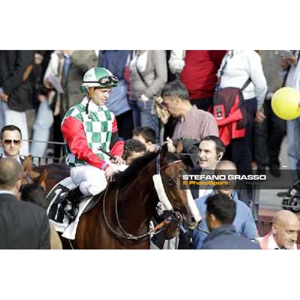 Umberto Rispoli on Star Kodiak returns home after winning the Premio Ubaldo Pandolfi Rome, 23rd oct. 2011 ph.Stefano Grasso
