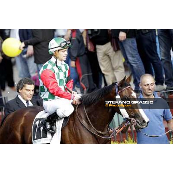 Umberto Rispoli on Star Kodiak returns home after winning the Premio Ubaldo Pandolfi Rome, 23rd oct. 2011 ph.Stefano Grasso