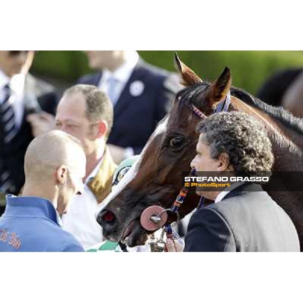 the winning connection of Premio Ubaldo Pandolfi won by Umberto Rispoli on Star Kodiak Rome, 23rd oct. 2011 ph.Stefano Grasso