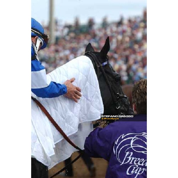 Ramon Dominguez and Better Talk Now winners of Jonh Deere Breeders\' Cup Turf Dallas 30th october 2004 ph. Stefano Grasso