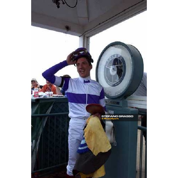 Frankie Dettori winner with Wilko of Bessemer Trust Breeders\' Cup Juvenile Dallas 30th october 2004 ph. Stefano Grasso