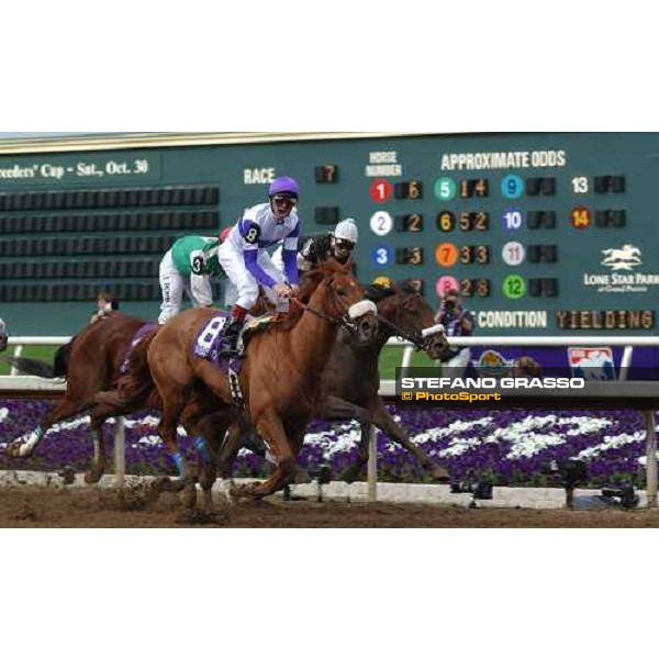 Frankie Dettori with Wilko, wins Bessemer Trust Breeders\' Cup Juvenile Dallas 30th october 2004 ph. Stefano Grasso