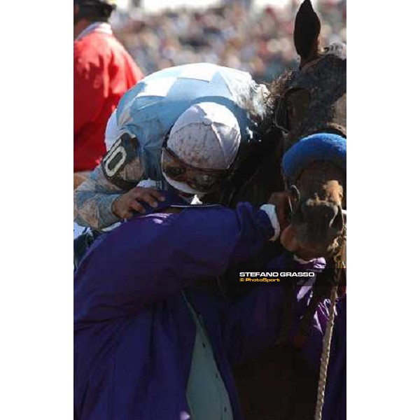 Corey Nakatani on Sweet Catomine winner of Breeder\'s Cup Juvenile Fillies Dallas 30th october 2004 ph. Stefano Grasso