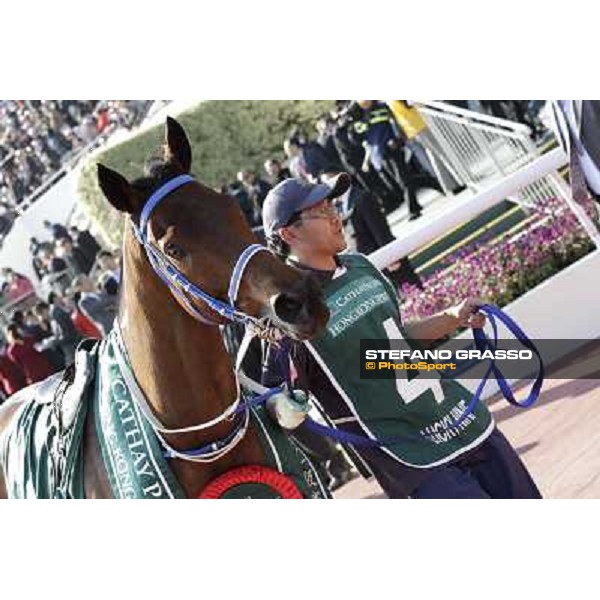 Brett Prebble on Lucky Nine wins the Cathay Pacific Hong Sprint Hong Kong, 11th dec. 2011 ph.Stefano Grasso