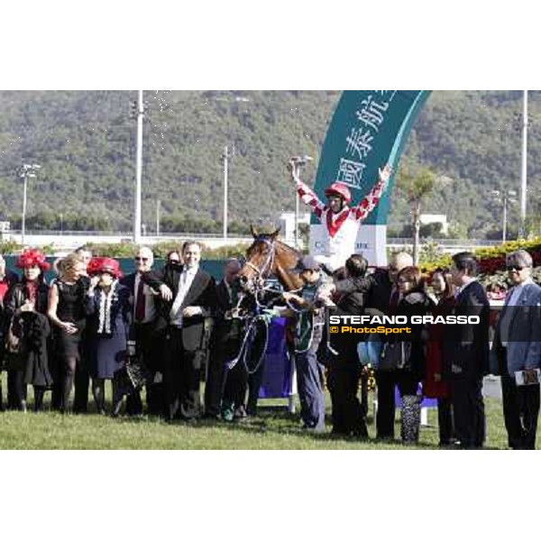 Brett Prebble on Lucky Nine wins the Cathay Pacific Hong Sprint Hong Kong, 11th dec. 2011 ph.Stefano Grasso