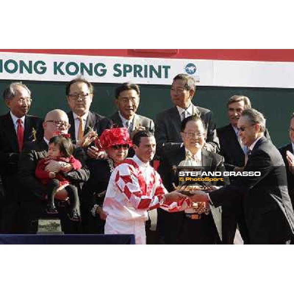 Brett Prebble on Lucky Nine wins the Cathay Pacific Hong Sprint Hong Kong, 11th dec. 2011 ph.Stefano Grasso