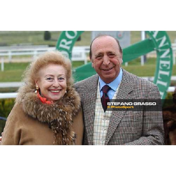 Elettra MArconi and Giancarlo MArini Dettina 54° Gran Corsa Siepi Roma -Capannelle february 15 2004 ph. Stefano Grasso