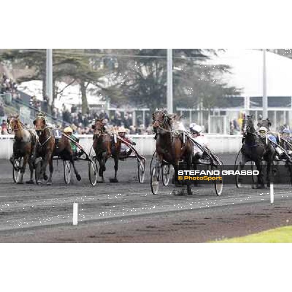Franck Nivard and Yarrah Boko win the Prix du Luxembourg - Gr. III Paris - Vincennes, 28th january 2012 ph.Stefano Grasso