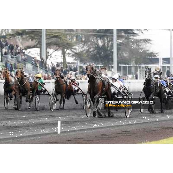 Franck Nivard and Yarrah Boko win the Prix du Luxembourg - Gr. III Paris - Vincennes, 28th january 2012 ph.Stefano Grasso