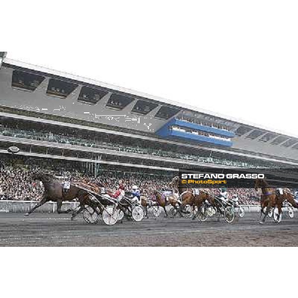 Franck Nivard with Ready Cash wins the 91° Prix d\'Amerique Marionnaud Paris - Hippodrome de Vincennes, 29th january 2012 ph.Stefano Grasso