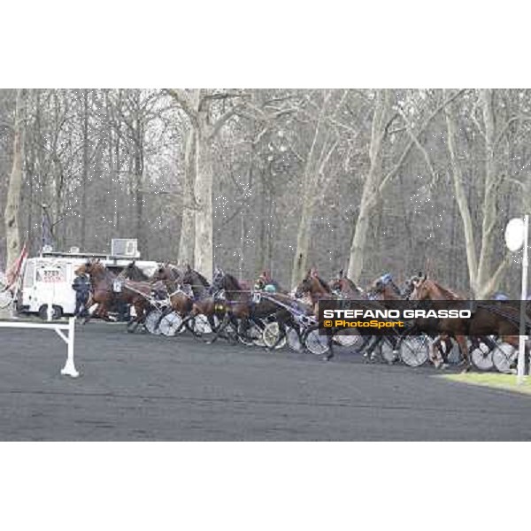91° Prix d\'Amérique Marionnaud - start Paris - Vincennes racecourse , 29th january 2012 ph.Stefano Grasso