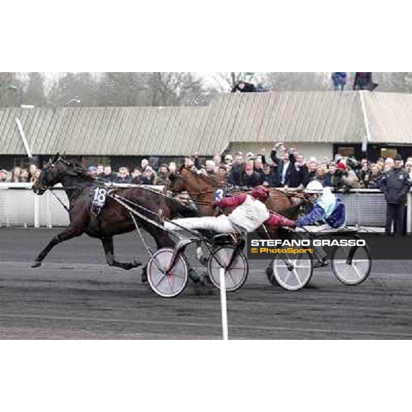 91° Prix d\'Amérique Marionnaud - Franck Nivard and Ready Cash, Eric Raffin and Roxane Griff Paris - Vincennes racecourse , 29th january 2012 ph.Stefano Grasso