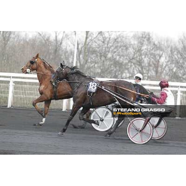 91° Prix d\'Amérique Marionnaud - Franck Nivard and Ready Cash, Eric Raffin and Roxane Griff Paris - Vincennes racecourse , 29th january 2012 ph.Stefano Grasso