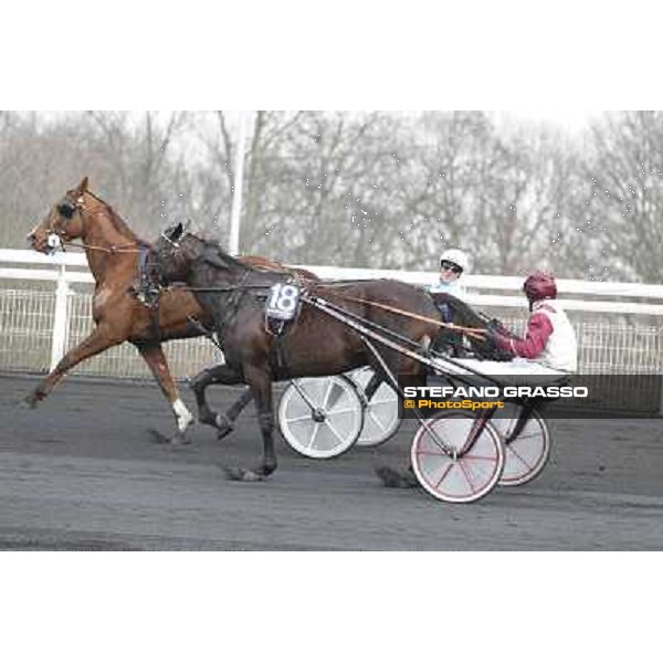 91° Prix d\'Amérique Marionnaud - Franck Nivard and Ready Cash, Eric Raffin and Roxane Griff Paris - Vincennes racecourse , 29th january 2012 ph.Stefano Grasso