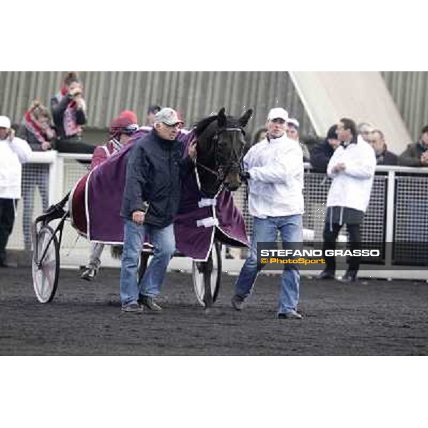 91° Prix d\'Amérique Marionnaud - Franck Nivard and Ready Cash Paris - Vincennes racecourse , 29th january 2012 ph.Stefano Grasso