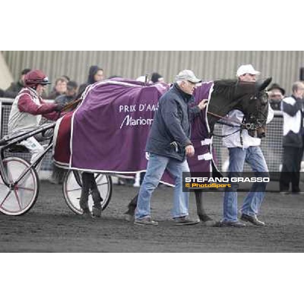 91° Prix d\'Amérique Marionnaud - Franck Nivard and Ready Cash Paris - Vincennes racecourse , 29th january 2012 ph.Stefano Grasso