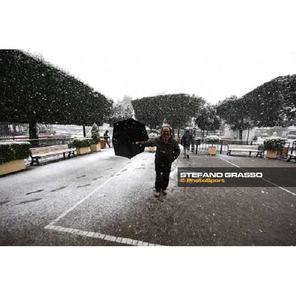 Rome Capannelle racecourse - Races cancelled ! trainer Riccardo Menichetti Rome, 11th febr. 2012 ph.Stefano Grasso