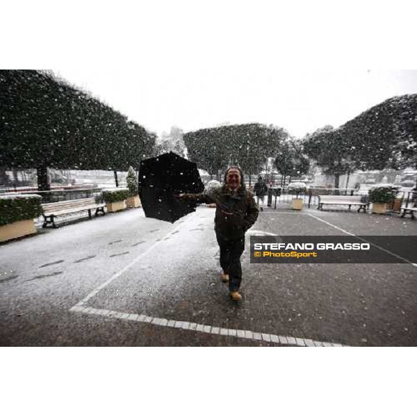 Rome Capannelle racecourse - Races cancelled ! trainer Riccardo Menichetti Rome, 11th febr. 2012 ph.Stefano Grasso