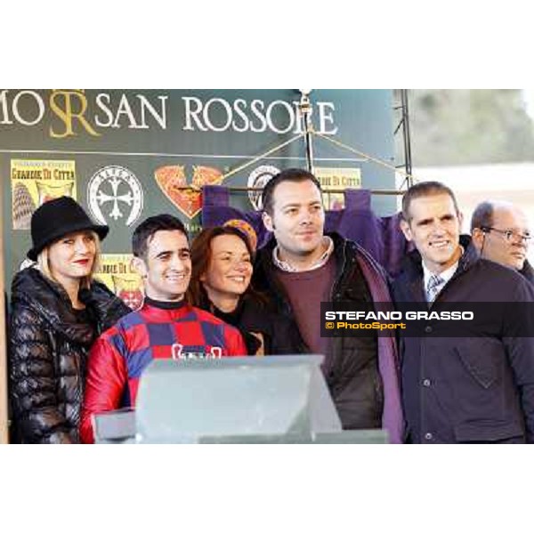 prize giving for Fabio Branca by Stefano Marzullo, Snai Manager and Snai Team Pisa - San Rossore racecourse, 4th march 2012 ph.Stefano Grasso