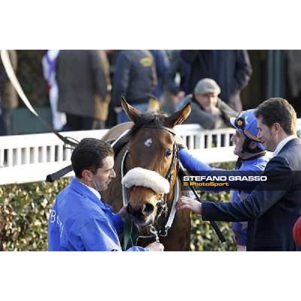 Fabio Branca, Stefano Botti and Cash Finance after winning the Premio Andreina Pisa - San Rossore racecourse, 4th march 2012 ph.Stefano Grasso