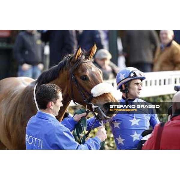 Fabio Branca and Cash Finance after winning the Premio Andreina Pisa - San Rossore racecourse, 4th march 2012 ph.Stefano Grasso