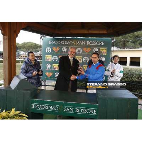 Prize giving for De Paola Federico Pisa - San Rossore racecourse, 4th march 2012 ph.Stefano Grasso