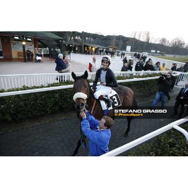 Fabio Branca on Marshade after winning the Premio Federico Regoli Pisa - San Rossore racecourse, 4th march 2012 ph.Stefano Grasso