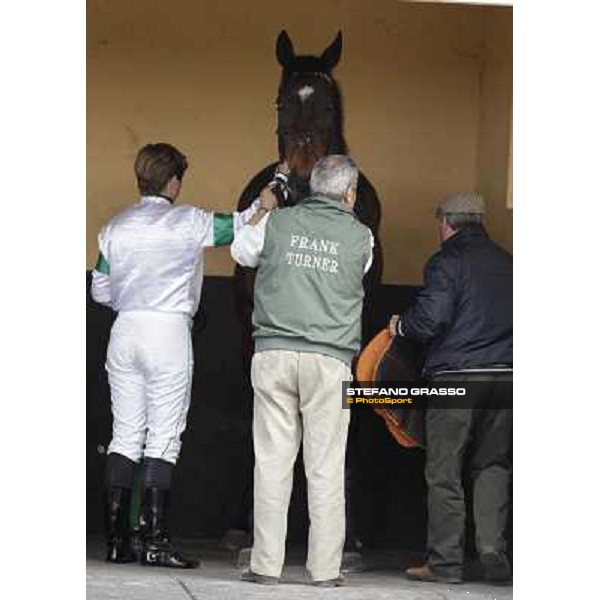 Maria Moneta preparing Prince Apollo Pisa - San Rossore racecourse, 4th march 2012 ph.Stefano Grasso