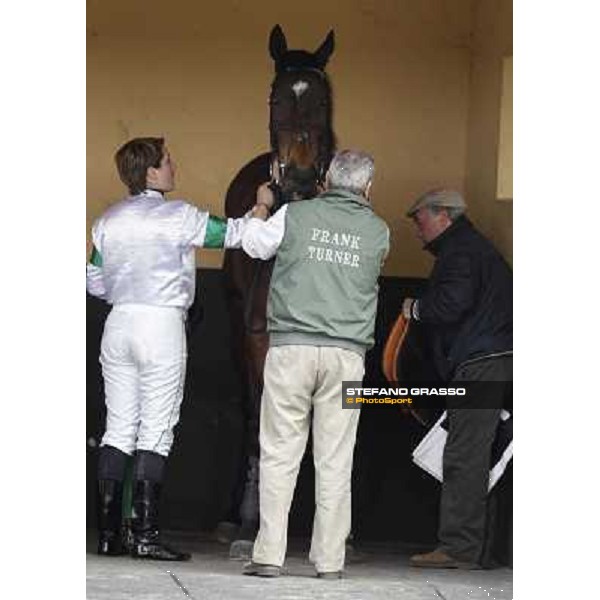 Maria Moneta preparing Prince Apollo Pisa - San Rossore racecourse, 4th march 2012 ph.Stefano Grasso