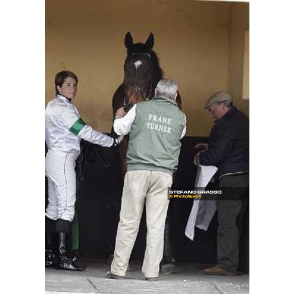 Maria Moneta preparing Prince Apollo Pisa - San Rossore racecourse, 4th march 2012 ph.Stefano Grasso