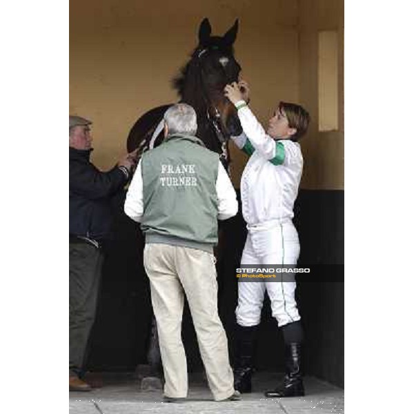 Maria Moneta preparing Prince Apollo Pisa - San Rossore racecourse, 4th march 2012 ph.Stefano Grasso