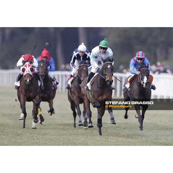 Maria Moneta on Prince Apollo wins the Premio S.I.R.E. - 2nd Laghat (at right) Pisa - San Rossore racecourse, 4th march 2012 ph.Stefano Grasso