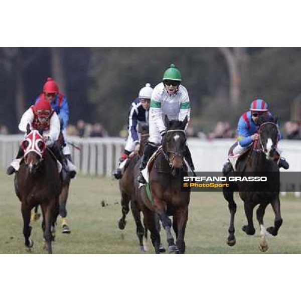 Maria Moneta on Prince Apollo wins the Premio S.I.R.E. - 2nd Laghat (at right) Pisa - San Rossore racecourse, 4th march 2012 ph.Stefano Grasso