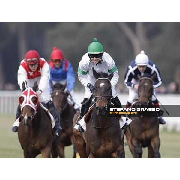 Maria Moneta on Prince Apollo wins the Premio S.I.R.E. Pisa - San Rossore racecourse, 4th march 2012 ph.Stefano Grasso