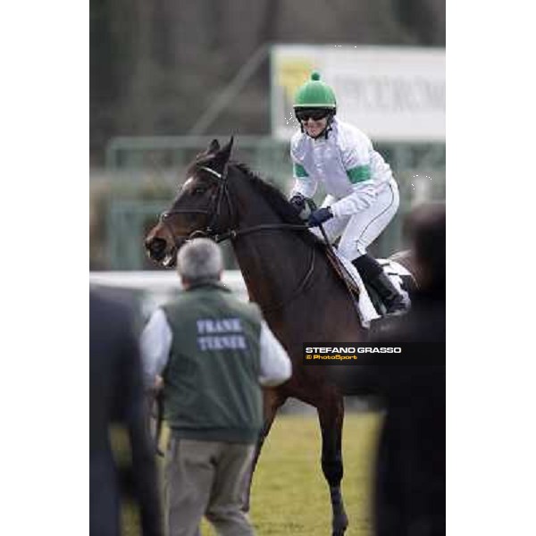 Maria Moneta on Prince Apollo after winning the Premio S.I.R.E. Pisa - San Rossore racecourse, 4th march 2012 ph.Stefano Grasso