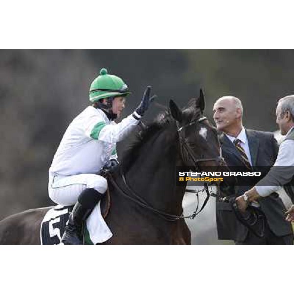 Maria Moneta on Prince Apollo after winning the Premio S.I.R.E. Pisa - San Rossore racecourse, 4th march 2012 ph.Stefano Grasso