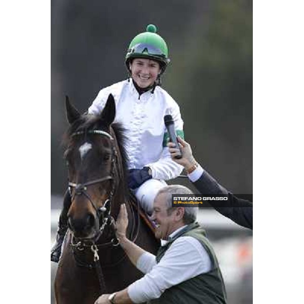 Maria Moneta on Prince Apollo after winning the Premio S.I.R.E. Pisa - San Rossore racecourse, 4th march 2012 ph.Stefano Grasso