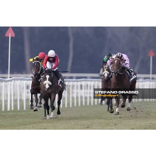 Fabio Branca on Saddar wins the Premio Lions Club Pisa Certosa Pisa - San Rossore racecourse, 4th march 2012 ph.Stefano Grasso