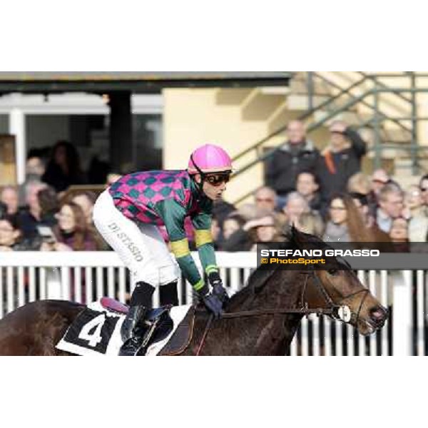 Cristiano di Stasio on Paso Lungo wins the Premio Thomas Rook Pisa - San Rossore racecourse, 4th march 2012 ph.Stefano Grasso