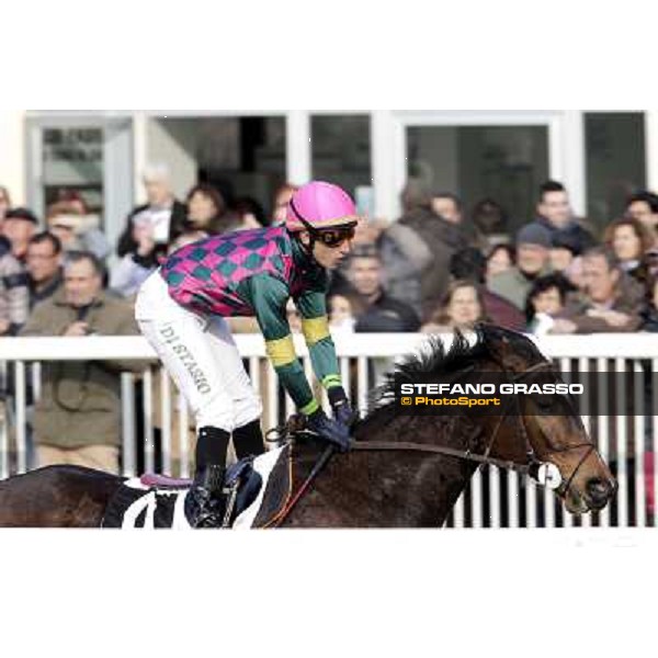 Cristiano di Stasio on Paso Lungo wins the Premio Thomas Rook Pisa - San Rossore racecourse, 4th march 2012 ph.Stefano Grasso