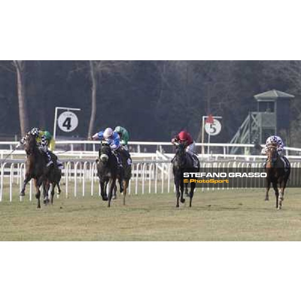 Marco Monteriso on Disappear goes to win the Premio Barbaricina Pisa - San Rossore racecourse, 4th march 2012 ph.Stefano Grasso