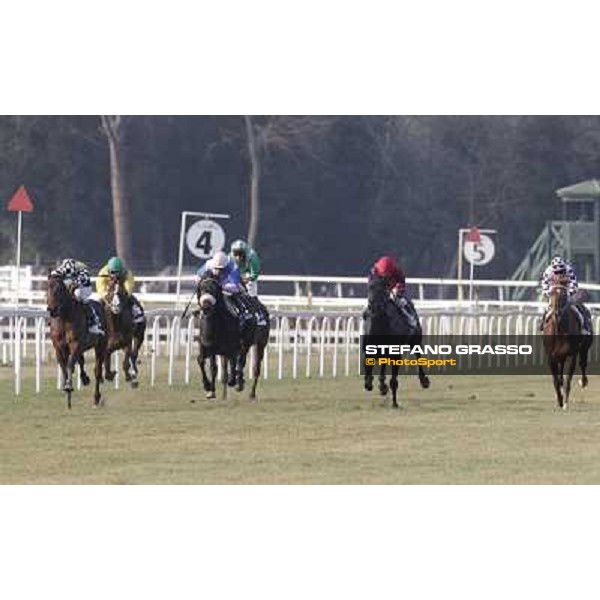 Marco Monteriso on Disappear goes to win the Premio Barbaricina Pisa - San Rossore racecourse, 4th march 2012 ph.Stefano Grasso