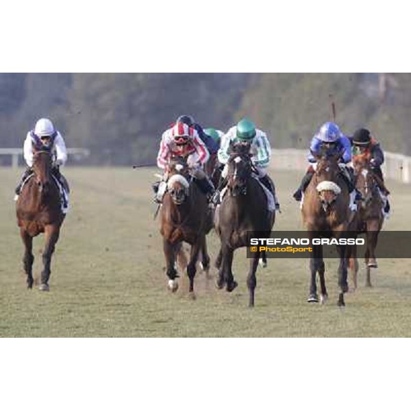 Fabio Branca on Cash Finance wins the Premio Andreina beating Marco Monteriso on Think about Money Pisa - San Rossore racecourse, 4th march 2012 ph.Stefano Grasso