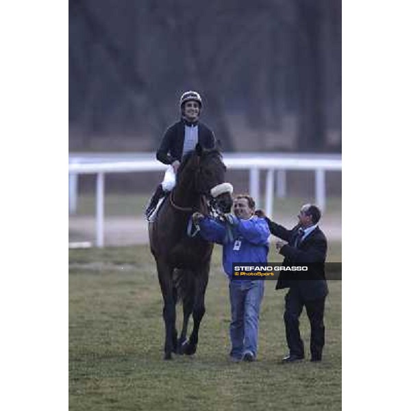 Fabio Branca on Marshade after winning the Premio Federico Regoli Pisa - San Rossore racecourse, 4th march 2012 ph.Stefano Grasso