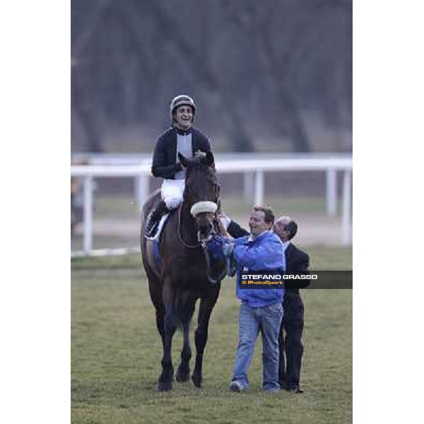 Fabio Branca on Marshade after winning the Premio Federico Regoli Pisa - San Rossore racecourse, 4th march 2012 ph.Stefano Grasso