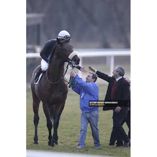 Fabio Branca on Marshade after winning the Premio Federico Regoli Pisa - San Rossore racecourse, 4th march 2012 ph.Stefano Grasso