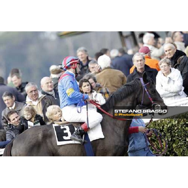 Federico De Paola and Laghat parade before the race Pisa - San Rossore racecourse 4th march 2012 ph.Stefano Grasso